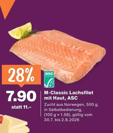 Lachsfilet mit Haut