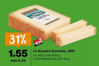 Le Gruyère Surchoix, AOP