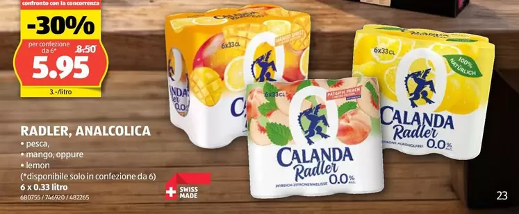 RADLER, ANALCOLICA