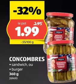 CONCOMBRES - sandwich, ou burger