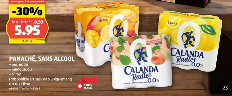 PANACHÉ, SANS ALCOOL