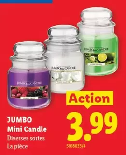 Action - JUMBO Mini Candle