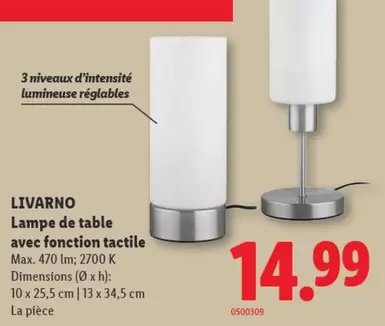 Lampe de table avec fonction tactile