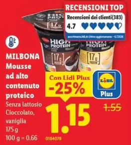 Mousse ad alto contenuto proteico