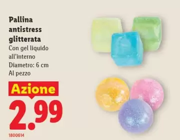 Pallina antistress glitterata