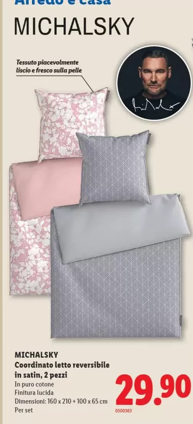 Coordinato letto reversibile in satin, 2 pezzi