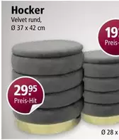 Hocker Velvet rund