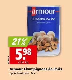 Champignons de Paris geschnitten