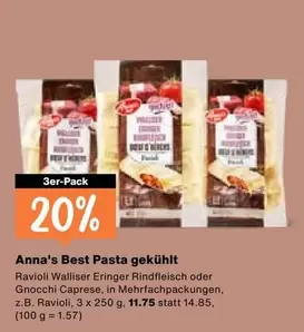 Ravioli Walliser Eringer Rindfleisch oder Gnocchi Caprese