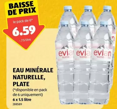 Evian - EAU MIN

erale Naturelle, Plate