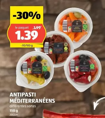 ANTIPASTI MÉDITERRANÉENS différentes sortes