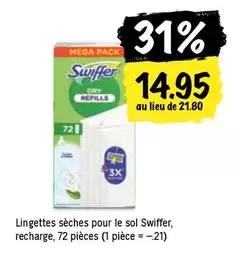 Swiffer - Lingettes sèches pour le sol