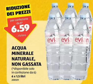 Evian - ACQUA MINERALE NATURALE, NON GASSATA