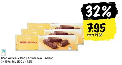 Coop Waffeln Milano, Fairtrade Max Havelaar