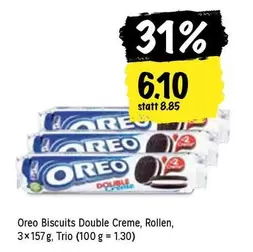 Oreo - Biscuits Double Creme, Rollen, Trio