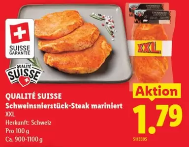 Schweinsnierenstück-Steak mariniert XXL