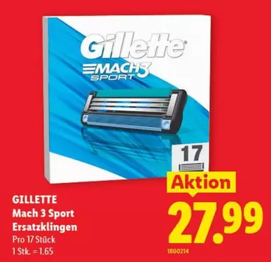 Mach 3 Sport Ersatzklingen Pro 17 Stück