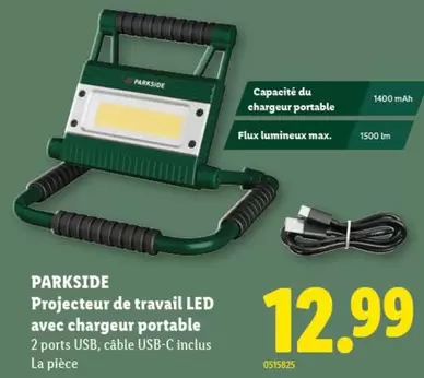 Projecteur de travail LED avec chargeur portable