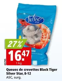 Queues de crevettes Black Tiger