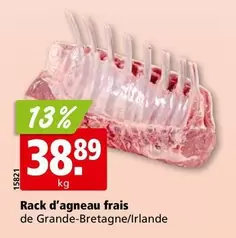 Rack d'agneau frais