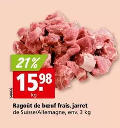 Ragoût de bœuf frais, jarret