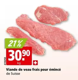 Viande de veau frais pour émincé