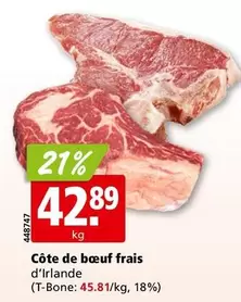 Côte de bœuf frais