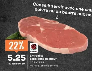 Entrecôte parisienne de boeuf