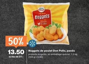 Nuggets de poulet pan
uevo