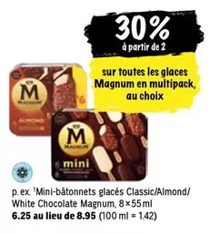 Magnum - glacés Classic/Almond/White Chocolate