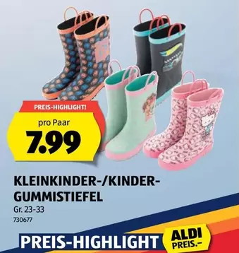 KLEINKINDER-/KINDER-GUMMISTIEFEL Gr. 23-33