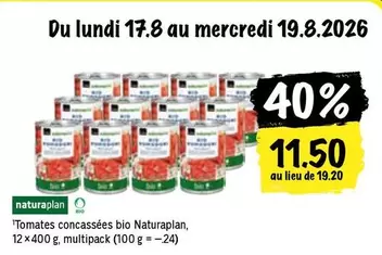 Tomates concassées bio