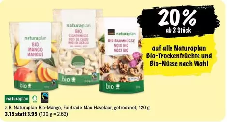 Wahl - Bio-Trockenfrüchte und Bio-Nüsse
