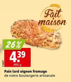 Pain lard oignon fromage