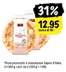 Pizza prosciutto e mascarpone