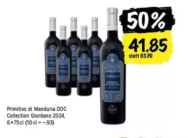 Primitivo di Manduria DOC Collection Giordano 2024