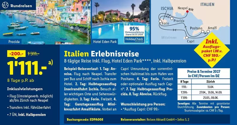 Ischia - Italien Erlebnisreise