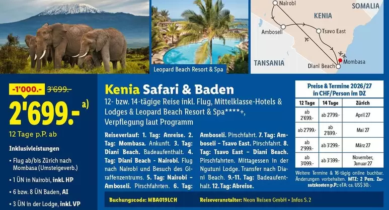 Hp - Kenia Safari & Baden