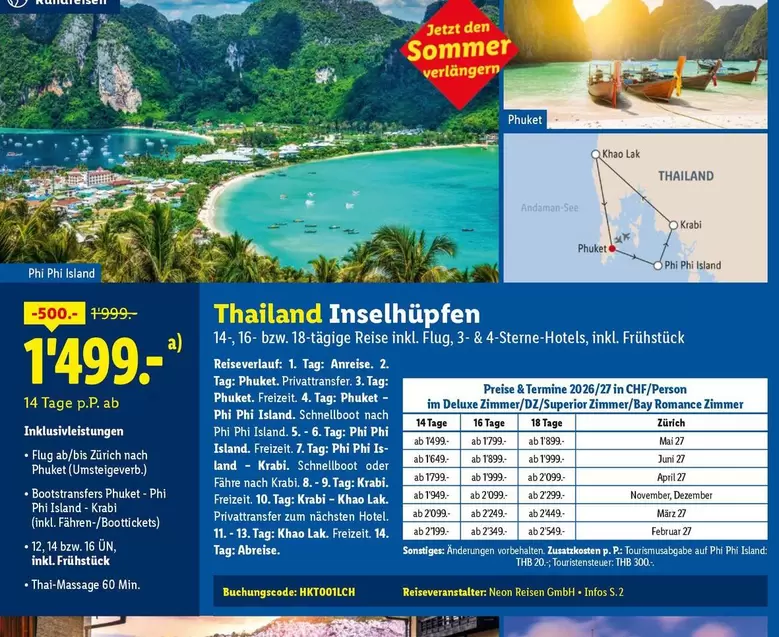 Thailand Inselhüpfen