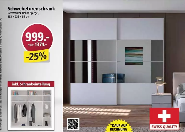 Ag - Schwebetürenschrank Schweizer Dekor