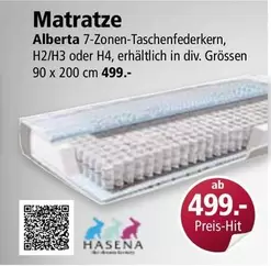 Matratze Alberta 7-Zonen-Taschenfederkern