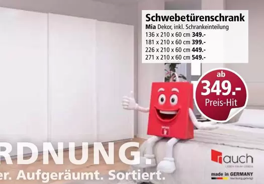 Mia - Schwebetürenschrank  Dekor