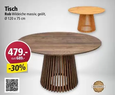 Tisch Rob Wildeiche