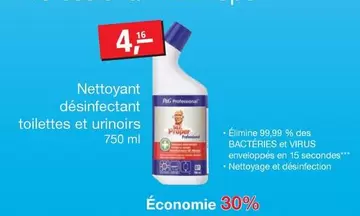 Nettoyant désinfectant toilettes et urinoirs