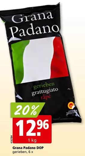 Grana Padano DOP gerieben