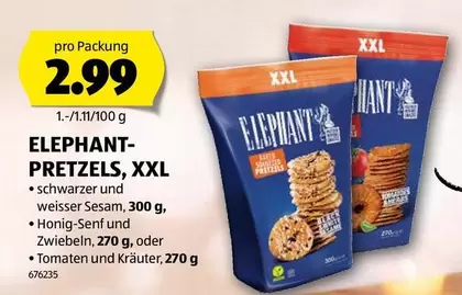 ELEPHANT-PRETZELS, XXL