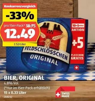 BIER, ORIGINAL 15 x 0.33 Liter