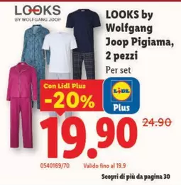 LOOKS by Wolfgang Joop Pigiama, 2 pezzi