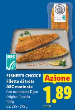 Filetto di trota ASC marinato