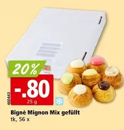 Bignè Mignon Mix gefüllt